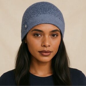 Stylish Blue Knit Beanie
